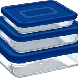 PYREX CONJUNTO DE TRAVESSA COM TAMPA ( 3 PC )