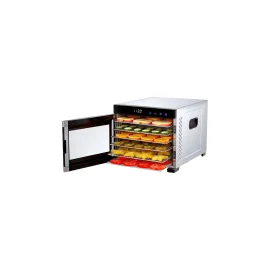 PROFICOOK Desidratador de alimentos-Capacidade: 6 bandejas de aço inox (33 x 30,5 cm cada)