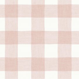 Papel de parede infantil XADREZ EFEITO TECIDO ROSA