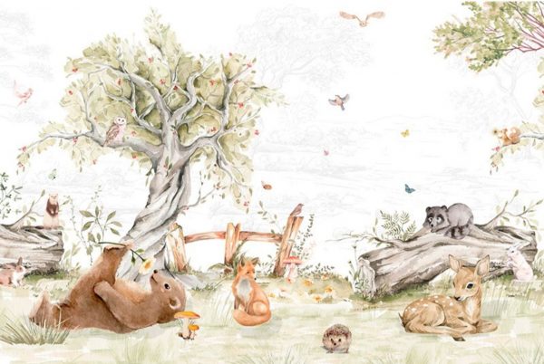 Mural Infantil parque de animais