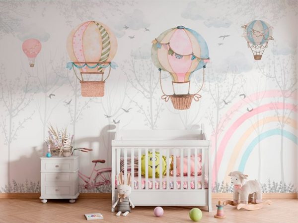 Mural Infantil Balões e Arco-íris - Image 2