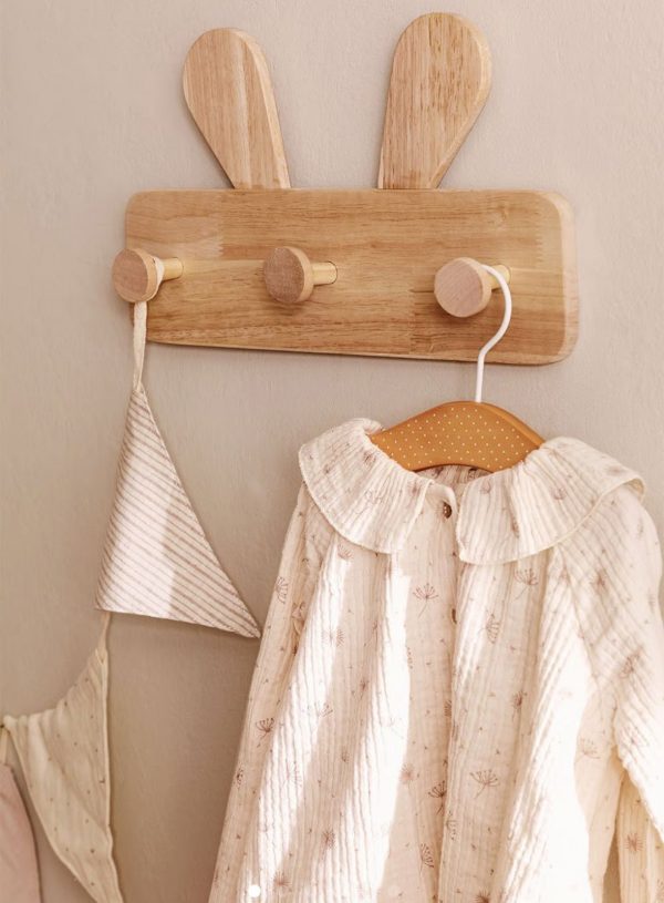 Cabide de parede em madeira Buny Style Kids