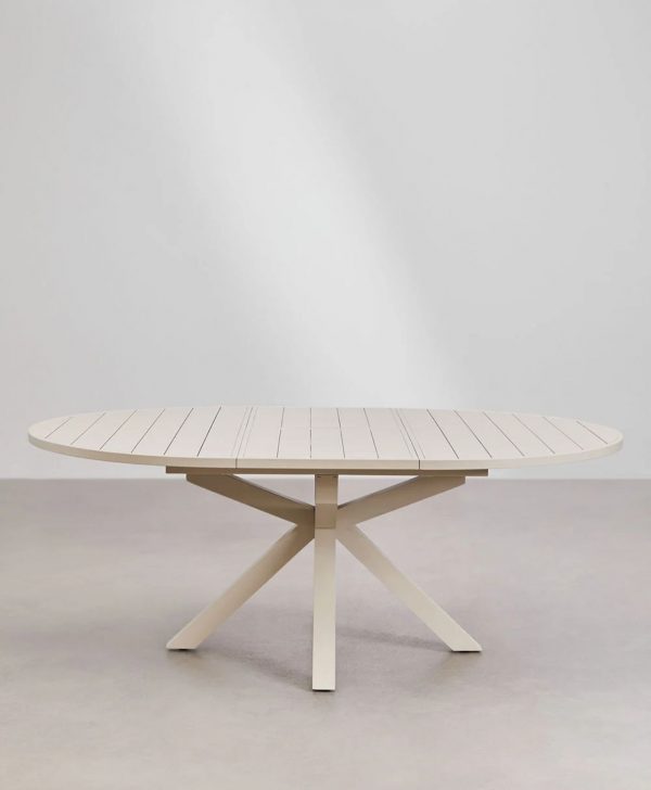 Mesa de jardim extensível 145-200x145 cm em alumínio Barce - Image 3