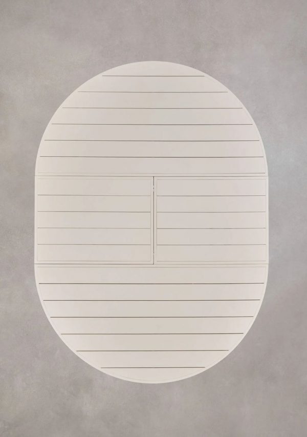 Mesa de jardim extensível 145-200x145 cm em alumínio Barce - Image 5