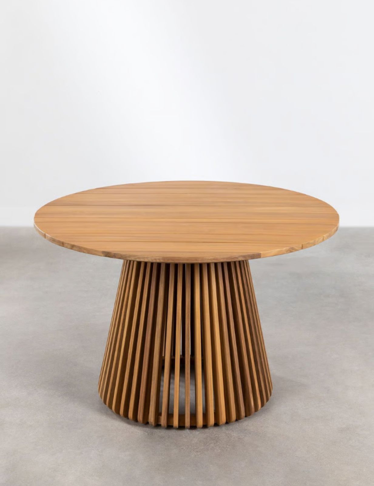 Mesa de jardim redonda Ø120 cm em madeira de acácia Mura