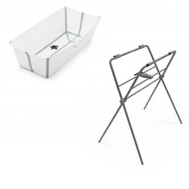 Stokke Banheira Dobrável Flexi Bath com Pernas Dobráveis e Tampão Sensível ao Calor