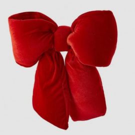 Laço grande em veludo vermelho