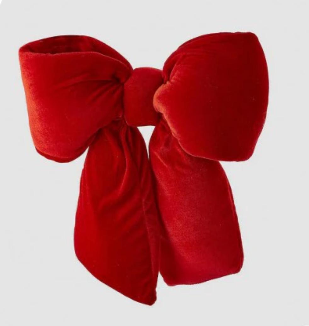 Laço grande em veludo vermelho