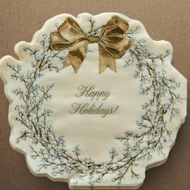 PACK GUARDANAPOS PAPEL COROA NATAL (PACK DE 20)