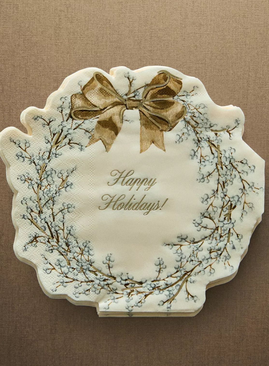 PACK GUARDANAPOS PAPEL COROA NATAL (PACK DE 20)