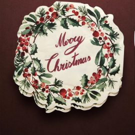 PACK GUARDANAPOS PAPEL COROA NATAL (PACK DE 20)