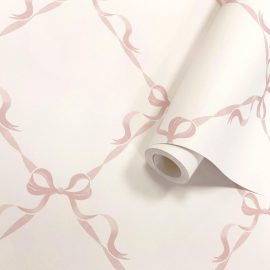 Papel de parede LAÇOS ROSA