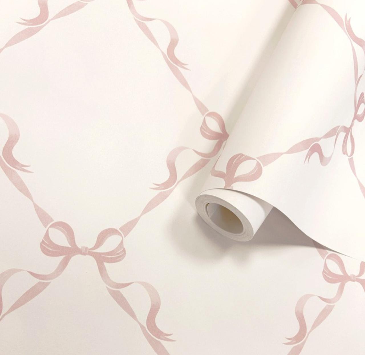 Papel de parede LAÇOS ROSA