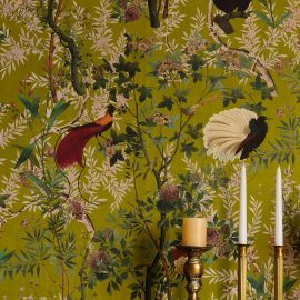 Papel de parede Royal Garden amarelo caril