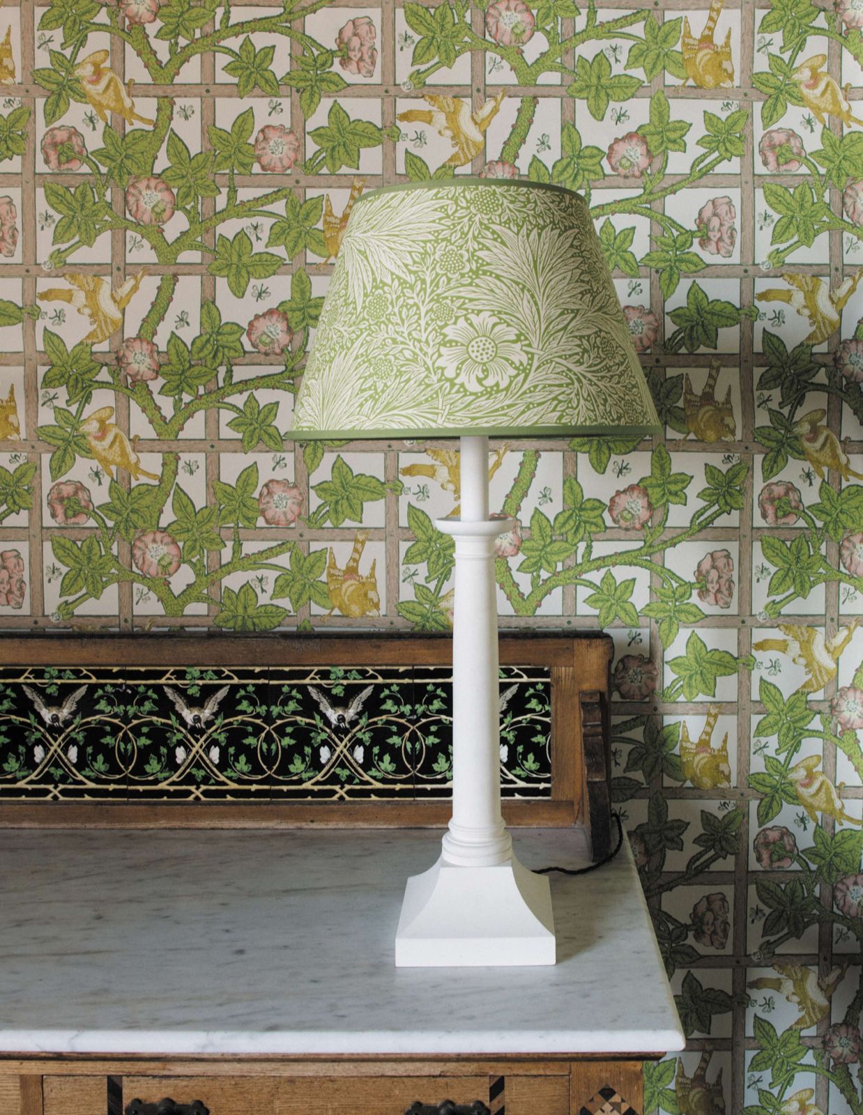 Papel de parede Matilda verde amarelado