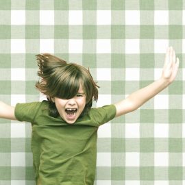 Papel de parede infantil XADREZ EFEITO tecido  verde