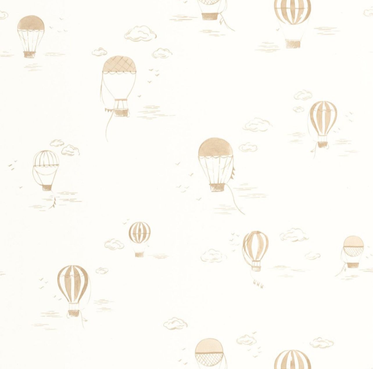 Papel de parede BALÕES DE AR QUENTE BEGE