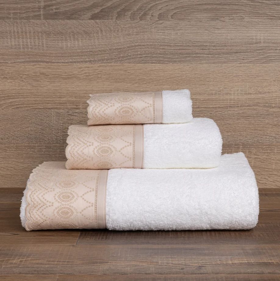 Jogo de 3 toalhas 100% algodão