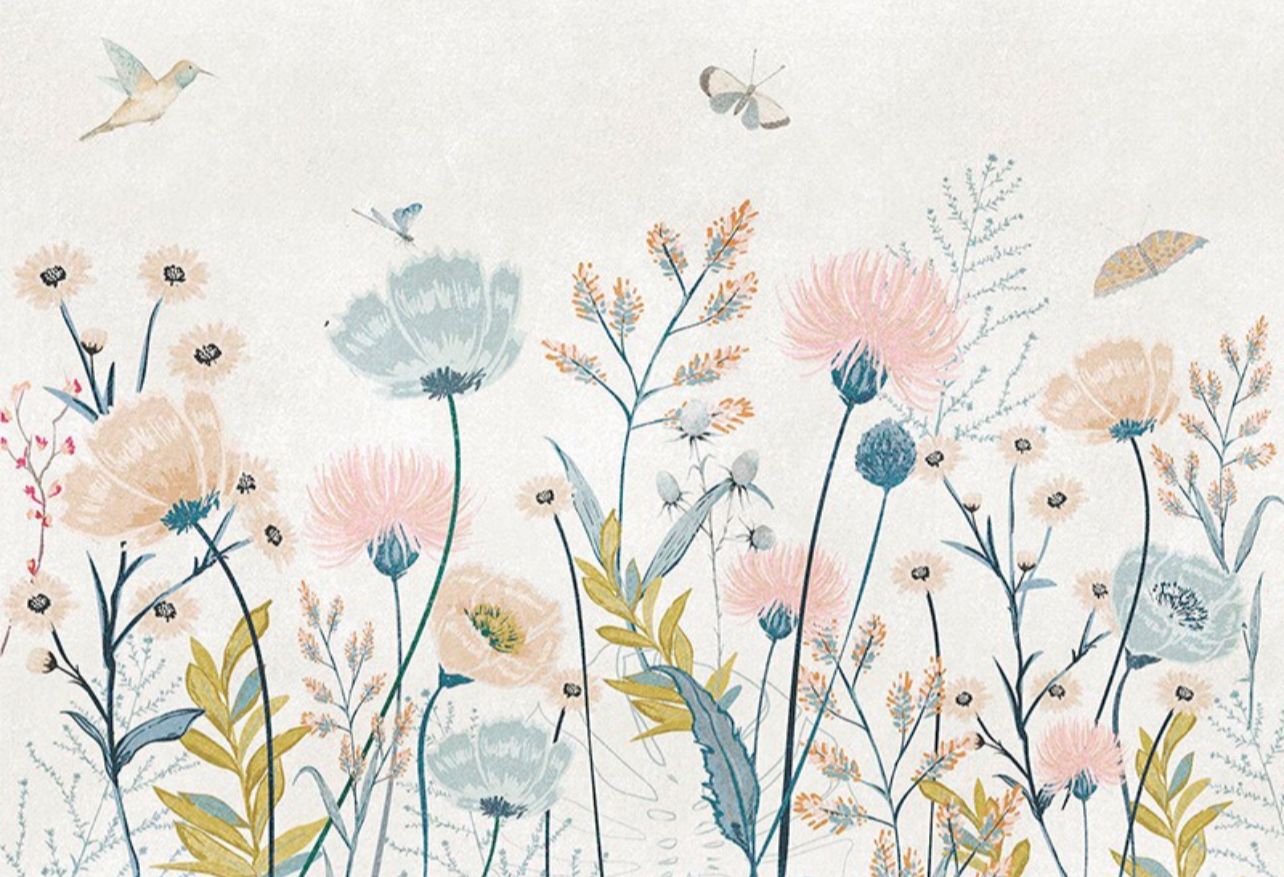 Mural Infantil Jardim de Flores