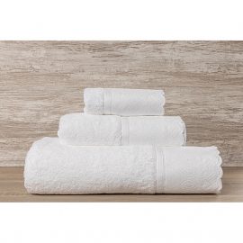Toalhas 100% algodão branco muito suave e absorvente, toalhas com 600 gr./m2.