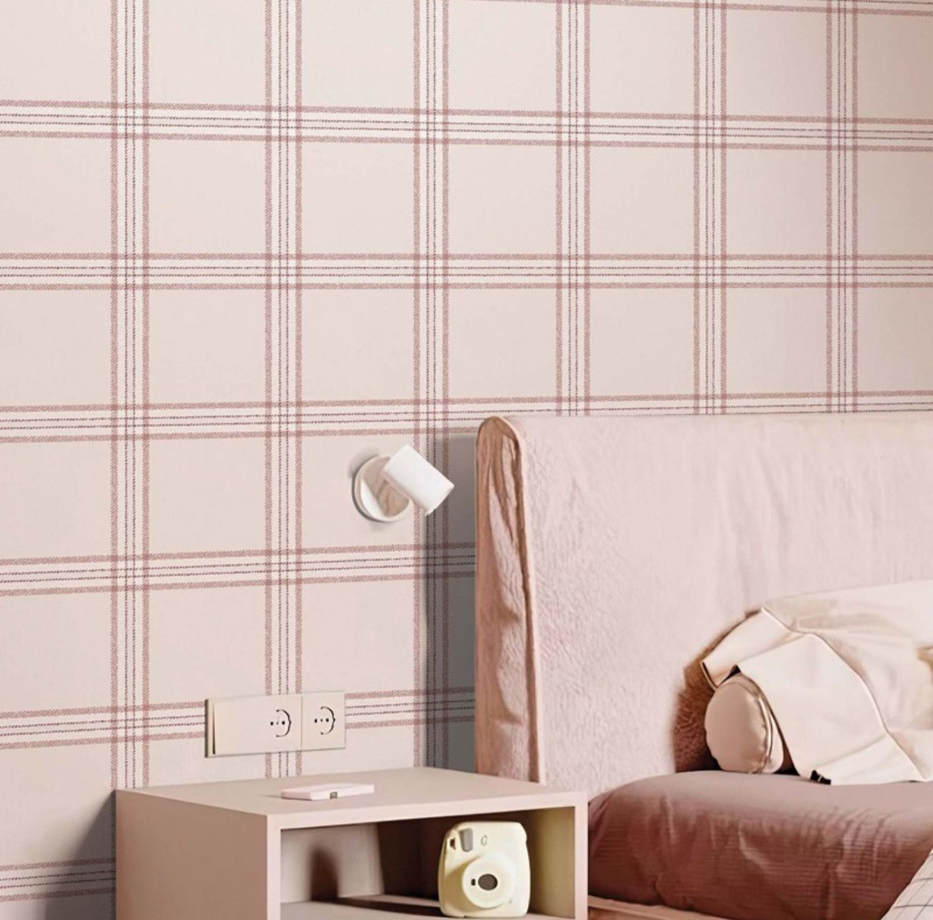 Papel de parede TARTAN COTTAGE ROSA