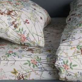 LENÇOL-CAPA EM ALGODÃO COM PADRÃO