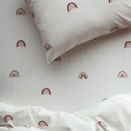 LENÇOL-CAPA EM ALGODÃO COM PADRÃO