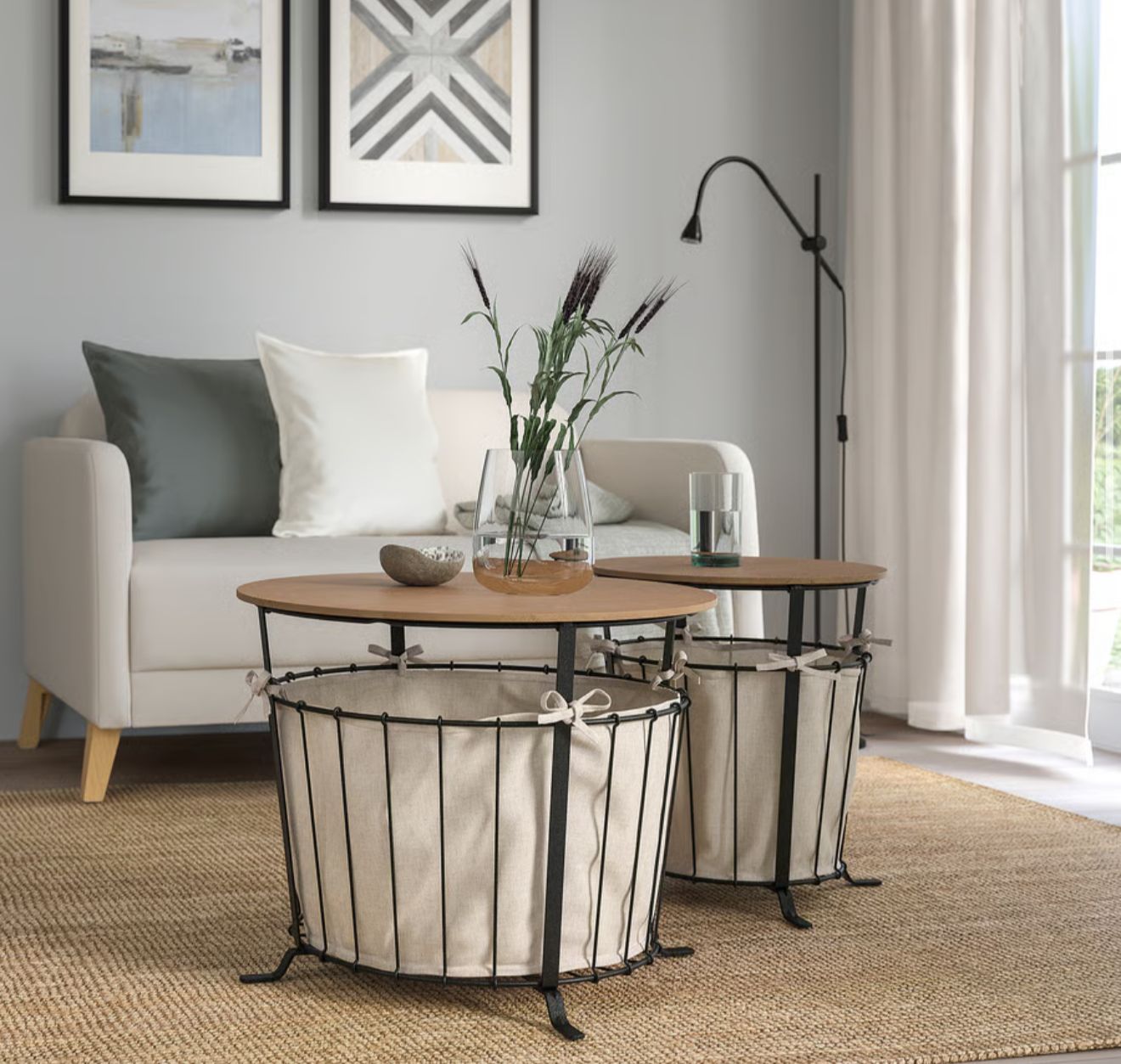 Mesa de arrumação, preto/pinho castanho claro c/velatura, 60 cm