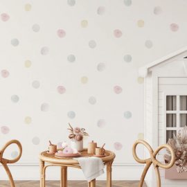 PAPEL DE PAREDE BOLINHAS MULTICOLORIDAS