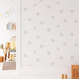PAPEL DE PAREDE BOLINHAS - BEGE